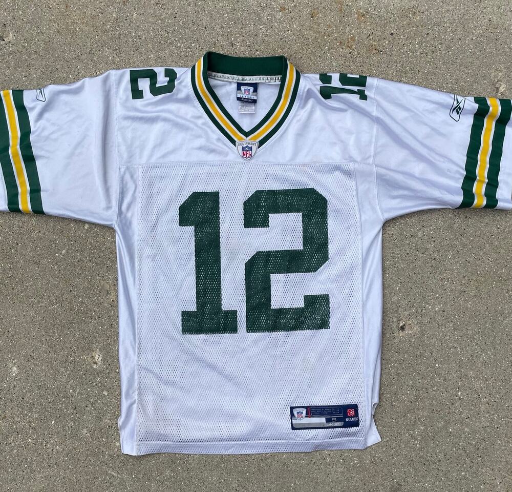 Reebok Aaron Rodgers Green Bay Packers #12 NFL Jersey White Mens S